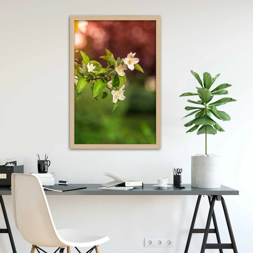 Gario Plagát Jasmínové kvety Farba rámu: Bez rámu, Rozmery: 20 x 30 cm