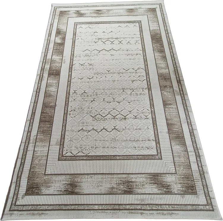 Béžový koberec s geometrickým vzorom Glamour 31352-Vizion Rozmer: 160x230 cm
