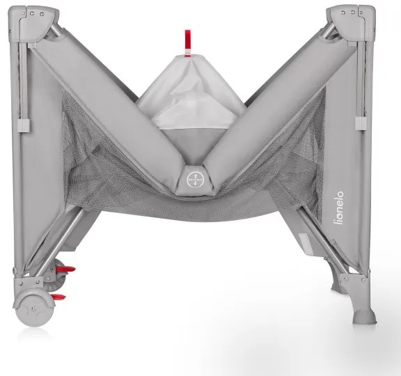 Lionelo - cestovná postieľka 3 v 1 ELLEN, betónovo sivá
