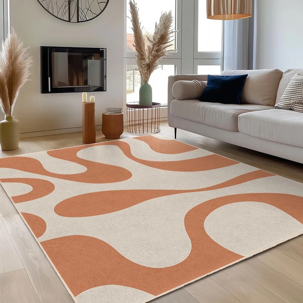 Oranžový prateľný koberec 80x150 cm Caramel Latte – Mila Home