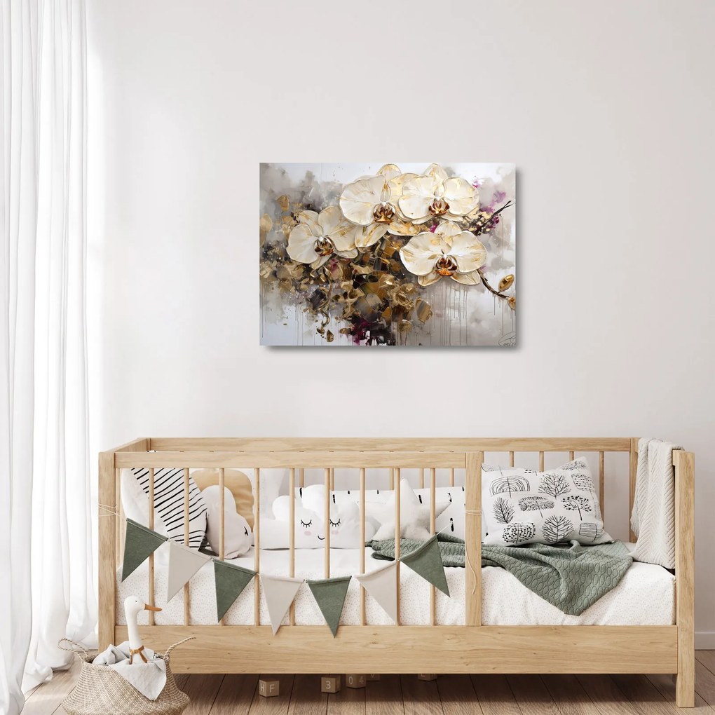 Sklenený obraz - Orchidey (70x50 cm)