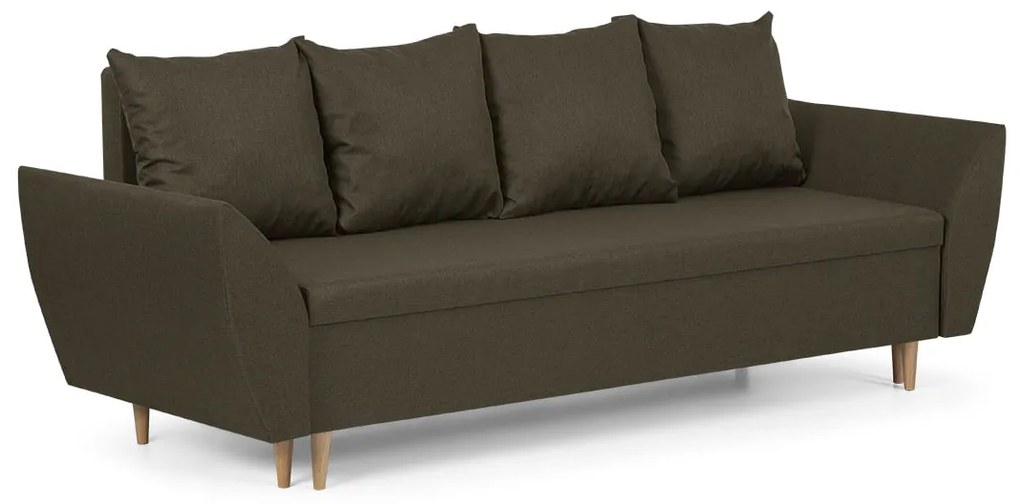 Pohovka pre 3 osoby s funkciou spania ALEX Hnedá