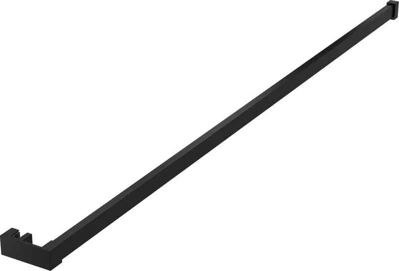 Mexen Kioto, vešiak na uteráky pre sprchovú zástenu, max. 140 cm, čierna matná, 800-06-70