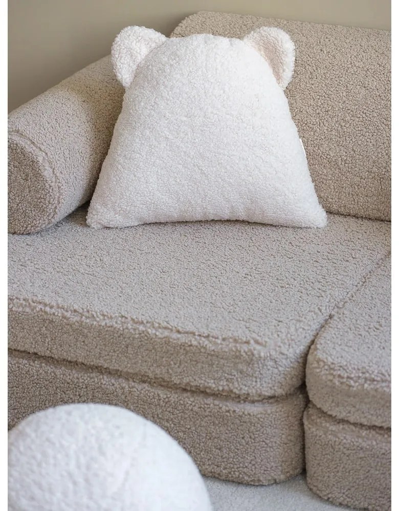 Svetlohnedá detská pohovka z textílie buklé 132 cm Settee – Wigiwama