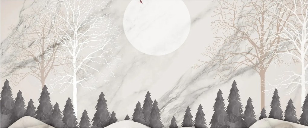 Obraz - Zimná krajina (120x50 cm)