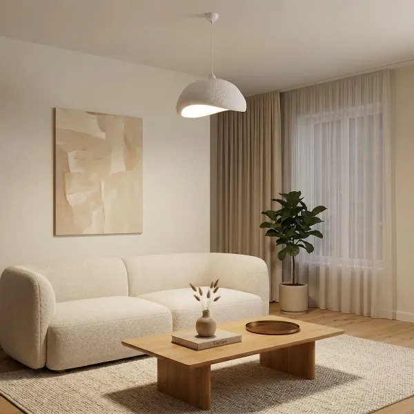 BRILAGI - Závesné svietidlo na lanku WABI SABI 1xE27/40W/230V pr. 42 cm biela