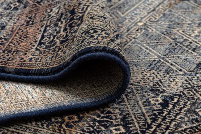 Koberec KESHAN, strapce 1251/53511 zlatý / modrý