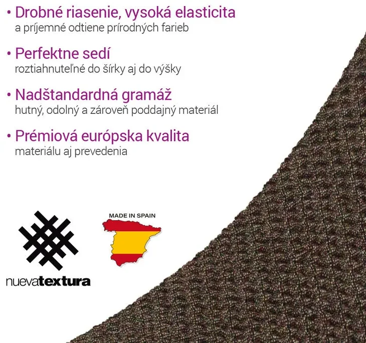 Super strečové poťahy HARMONIA tabaková kreslo ušiák (š. 70 - 100 cm)