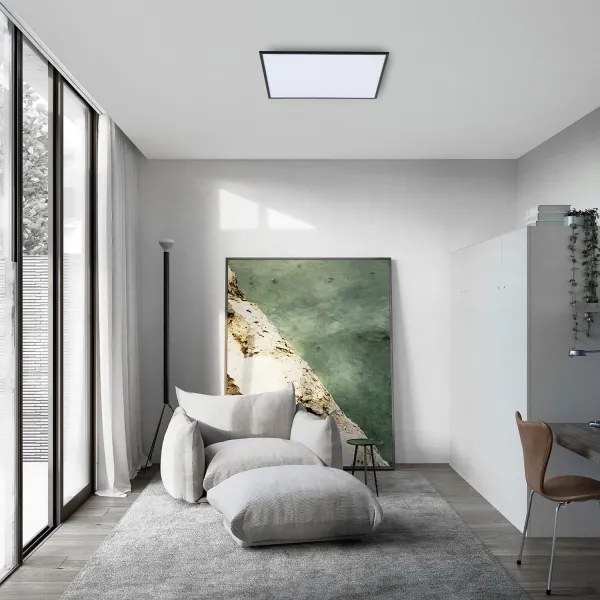 Brilagi - LED Stmievateľné svietidlo SLIMFRAME LED/58W/230V 60x60 cm čierne + diaľkové ovládanie