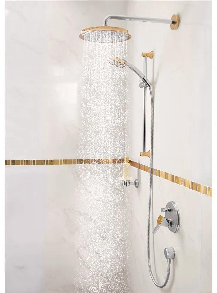 HANSGROHE Raindance Classic horná sprcha 1jet, priemer 270 mm, so sprchovým ramenom 389 mm, chróm/vzhľad zlata, 27424090