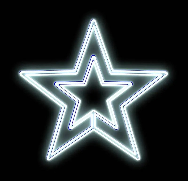 DECOLED LED svetlo hviezda II, závesné, priemer 80 cm, ľadovo biela, 230 V, 25,3 W, 2,4 kg