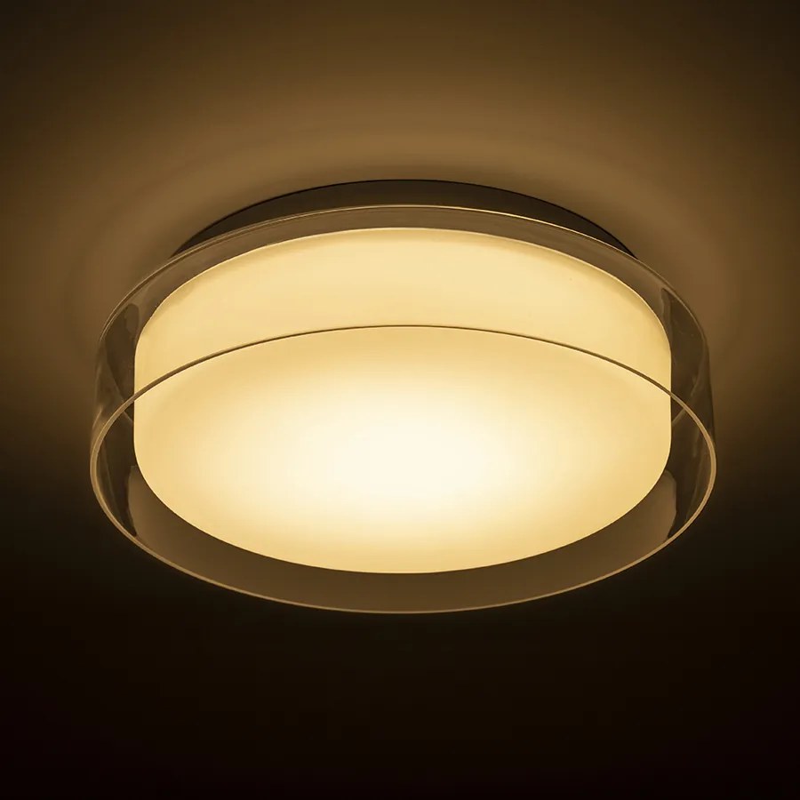 RENDL R13685 VENICE LED prisadené svietidlo, kúpeľňové IP44 číre sklo/opálové sklo/chróm