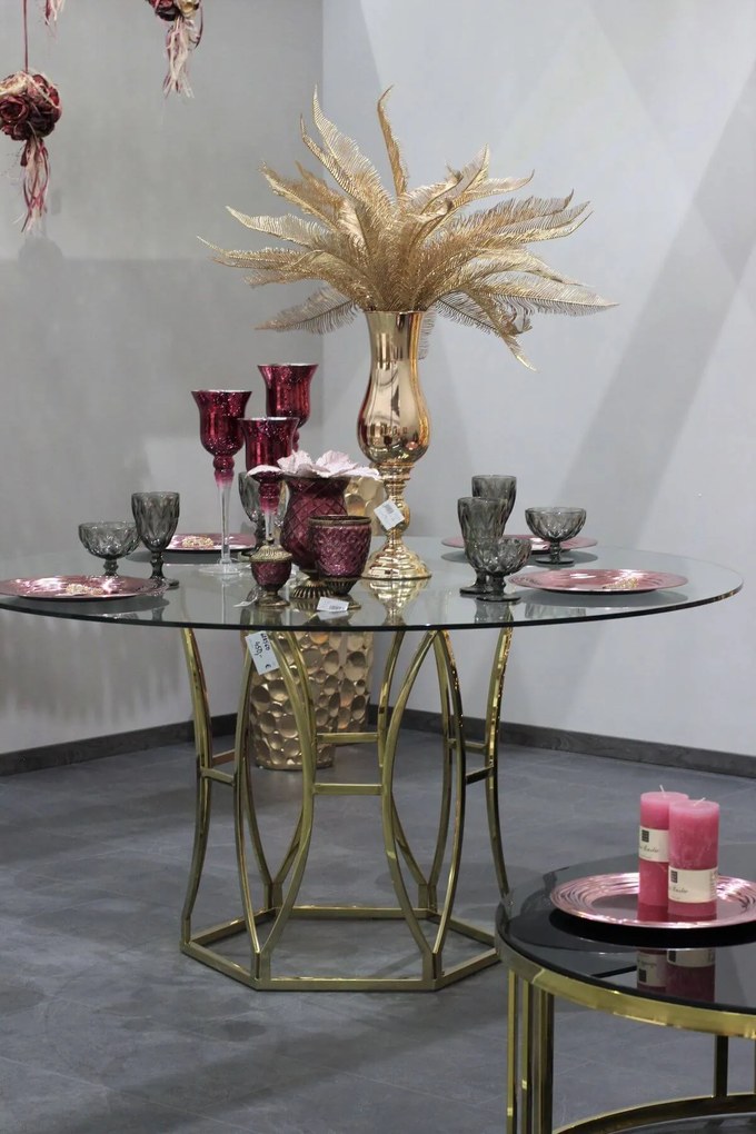 Zlatý moderný jedálenský stôl 150cm 75cm