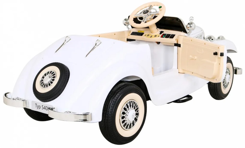 Elektrické autíčko Mercedes Benz Retro Type 540A - biely