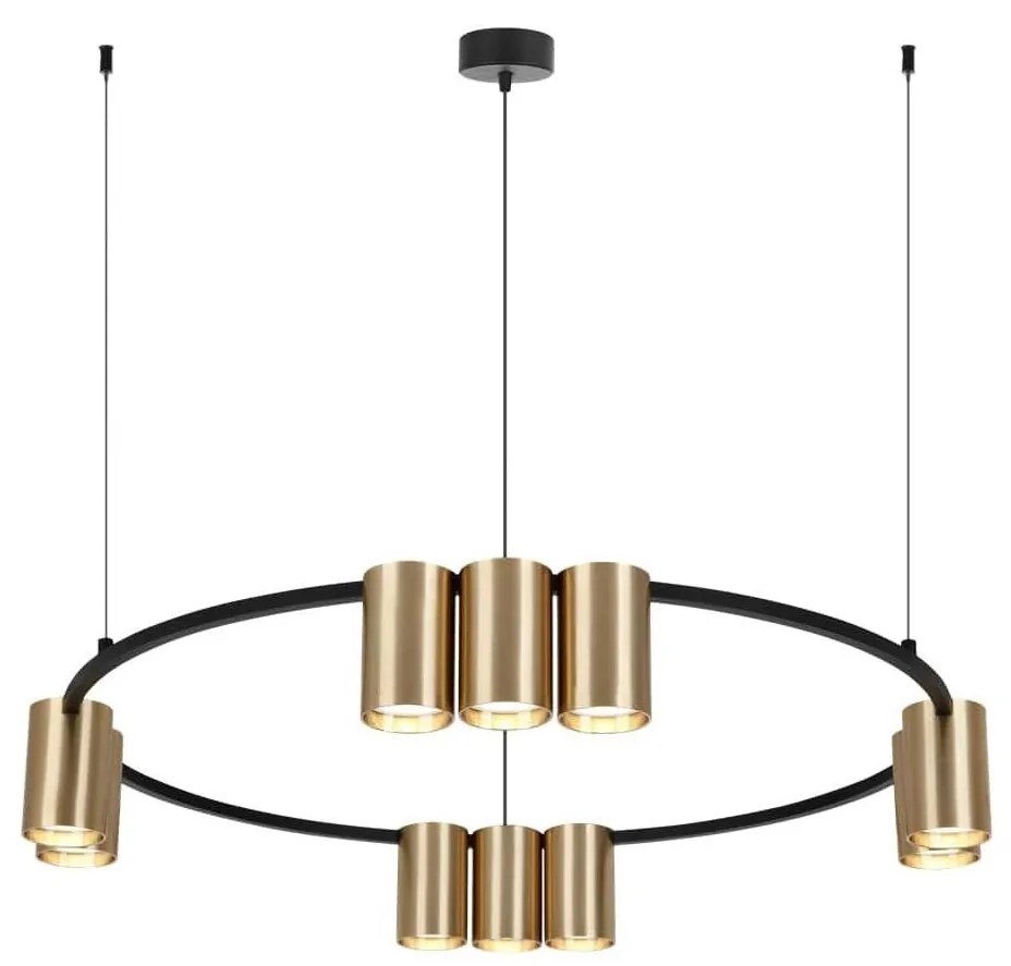 Luster na lanku GENESIS 10xGU10/8W/230V zlatá