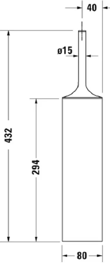 Duravit Starck T - WC kefa, chróm, 0099451000