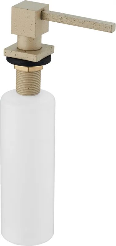 Mexen príslušenstvo, hranatý dávkovač saponátu do kuchynského drezu, béžová, 6605320-69