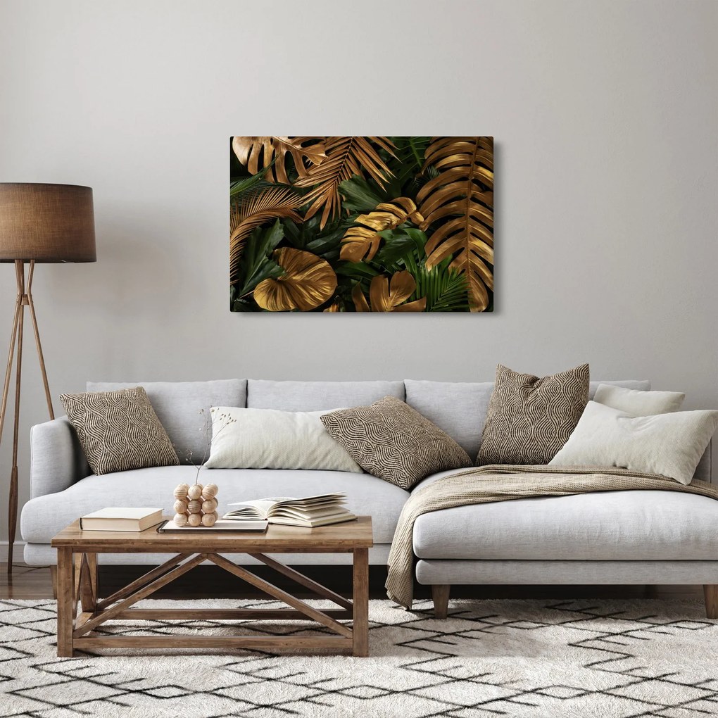 Obraz - Zlaté listy (90x60 cm)