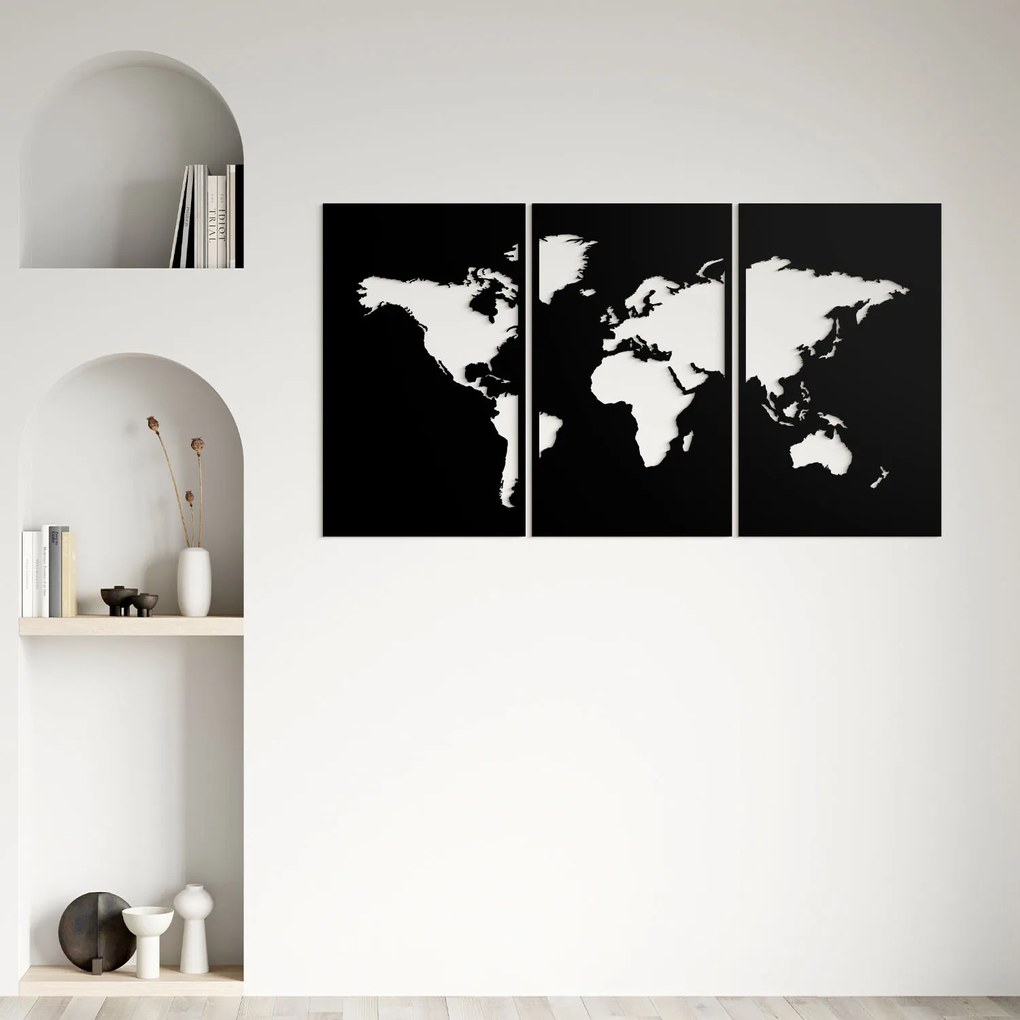 DUBLEZ | Drevená nálepka na stenu - Mapa sveta