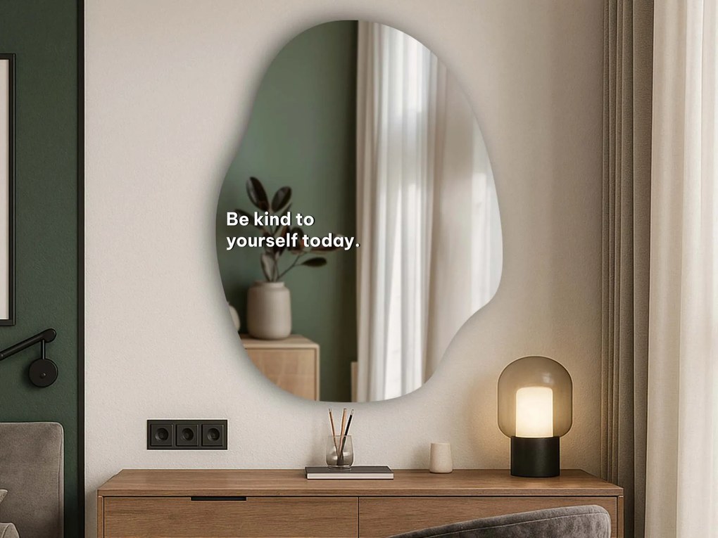 Nálepka na zrkadlo S26 – Be kind to yourself today.