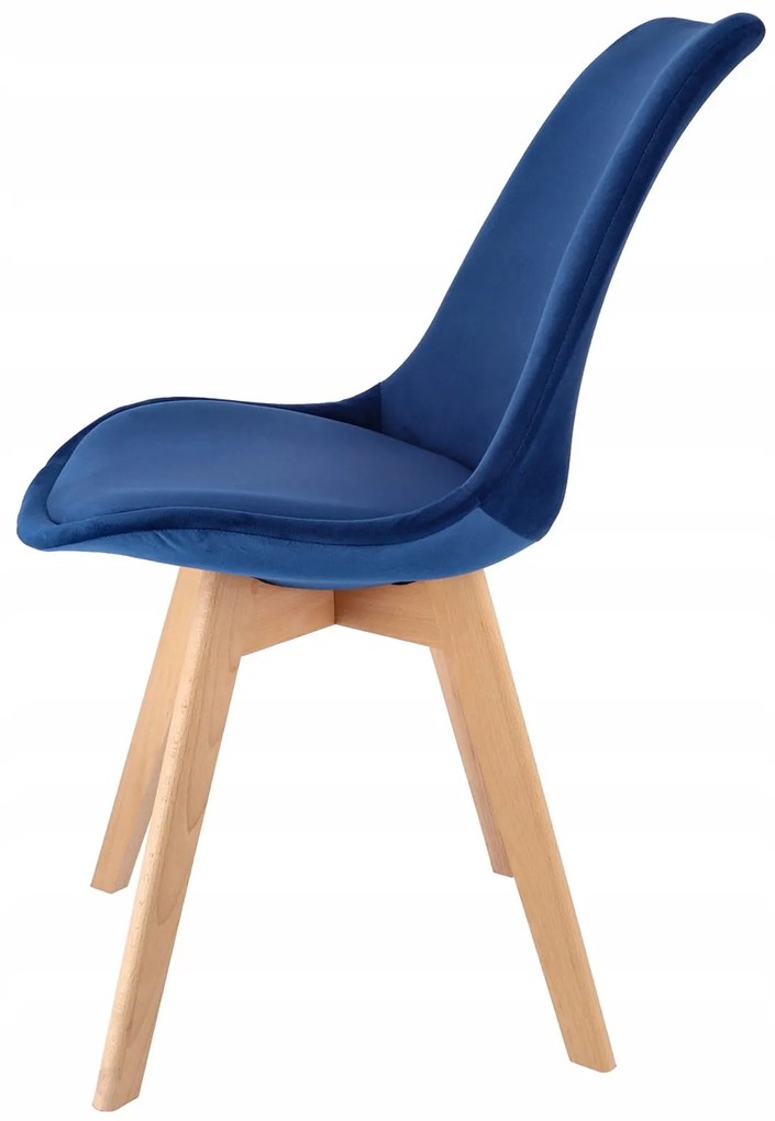 Dekorstudio Jedálenská čalúnená stolička BARI - tmavo modrá