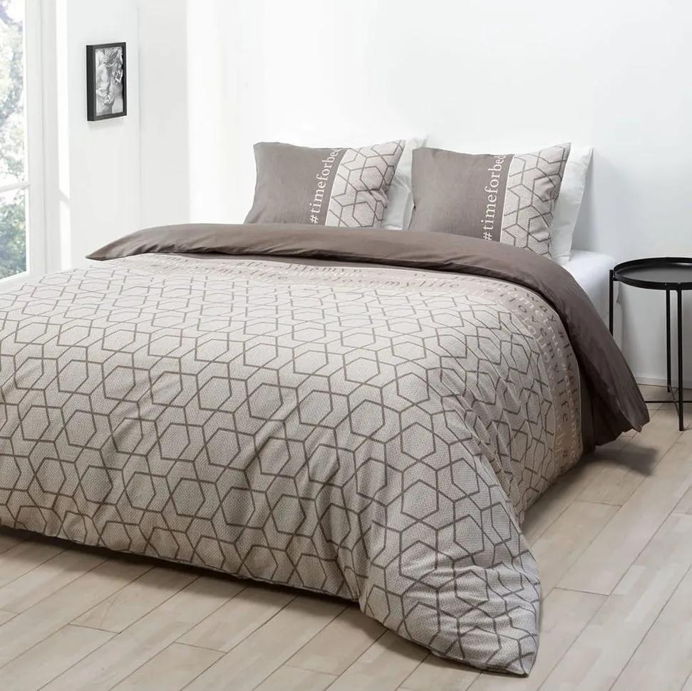 DomTextilu Kvalitné posteľné obliečky v hnedej farbe 160 x 200 cm  Hnedá 20854