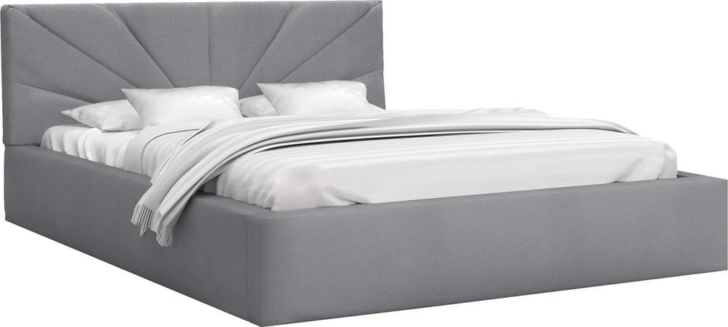 GM Čalúnená manželská posteľ s úložným priestorom Gabina - sivá Rozmer: 160x200