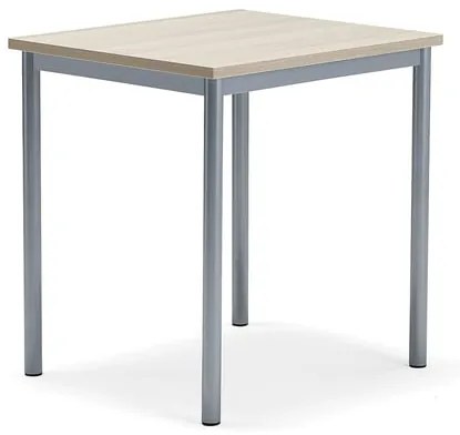 Stôl SONITUS PLUS, 700x600x720 mm, akustický HPL - jaseň, strieborná