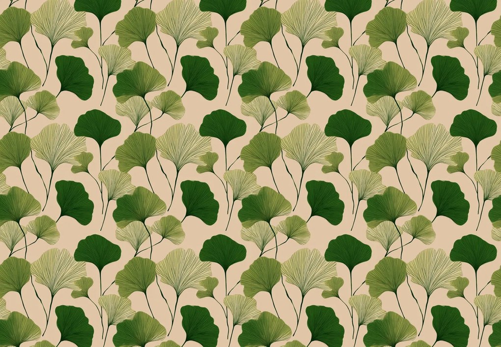 Fototapeta - Ginko zelené listy (147x102 cm)