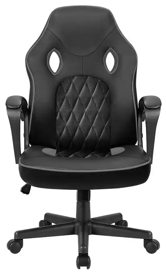 Gamer stolička Basic s prešívaným operadlom, sivá | Biano