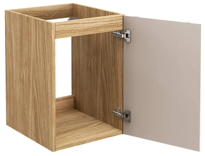 Závesná skrinka pod umývadlo Luxor Beige s doskou 70 cm béžová/dub olejovaný