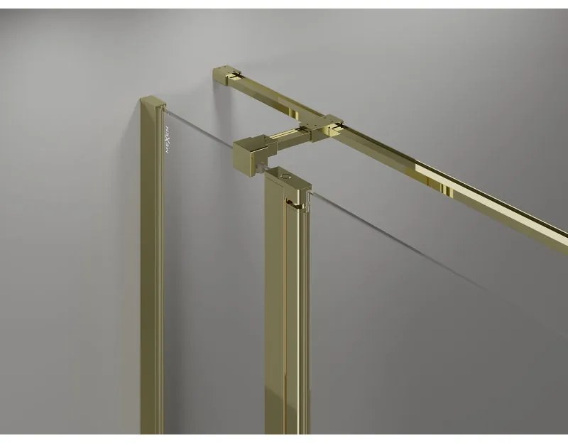 Mexen Mist T, sprchový kút s krídlovými dverami, 95 x 110 cm, 8mm číre sklo, zlatý lesklý profil, 8A4T-110-095-50-00