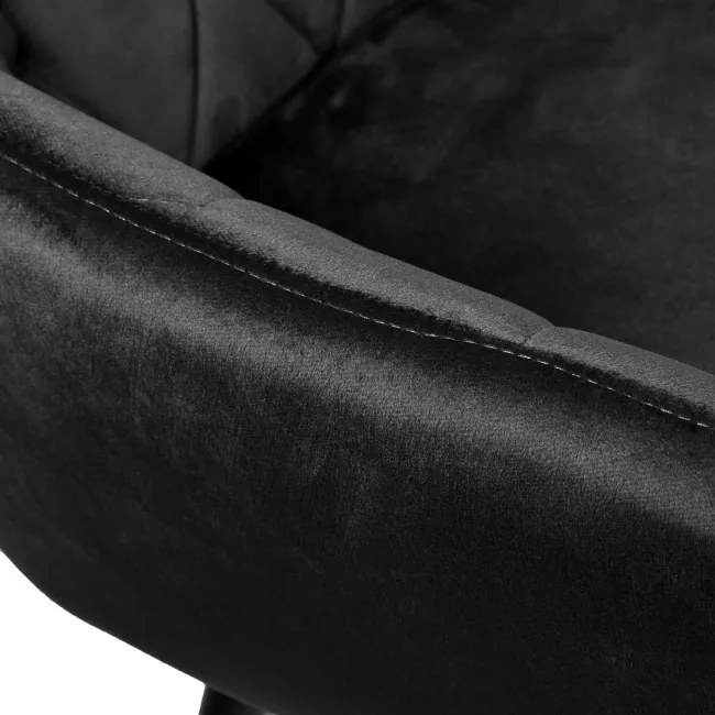 Jedálenská stolička ATLANTA zamatová, čierna