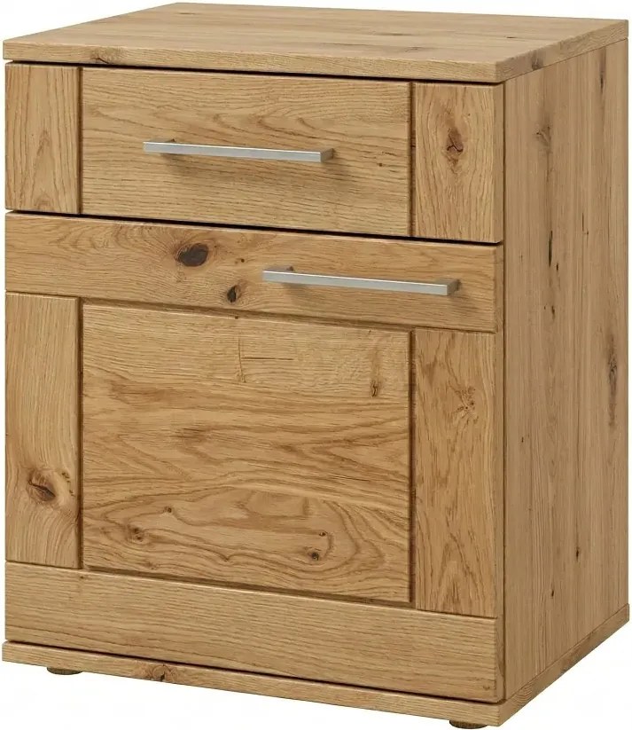 Dubový nočný stolík so zásuvkou z masívu, 43x33x55 cm Otváranie vľavo