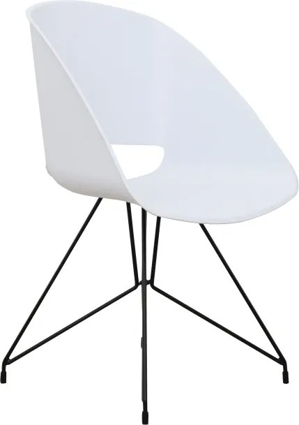 TEMPO KONDELA Frame jedálenská stolička biela / čierna