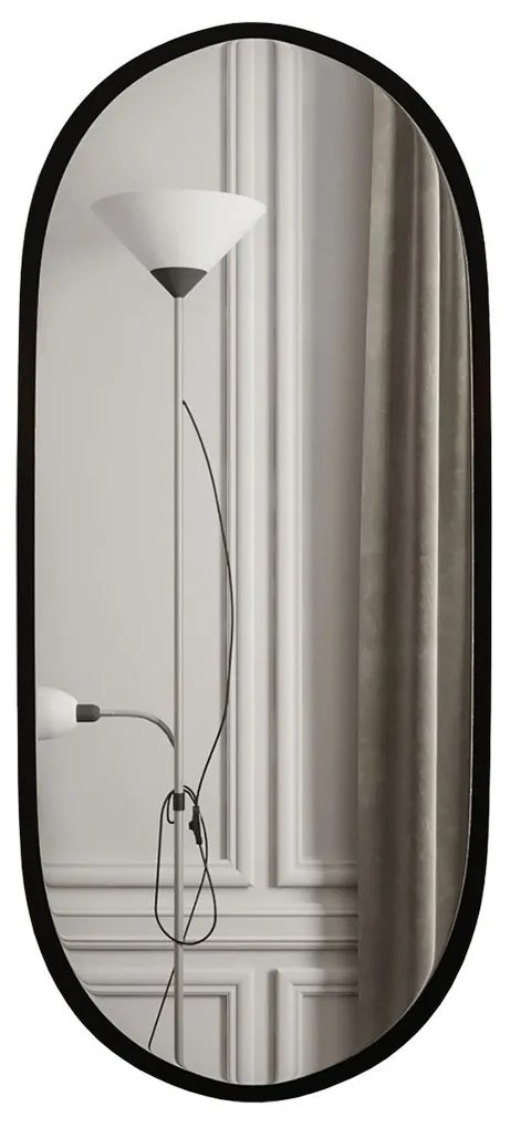 Zrkadlo Bevrato 59x124, Farby: čierna