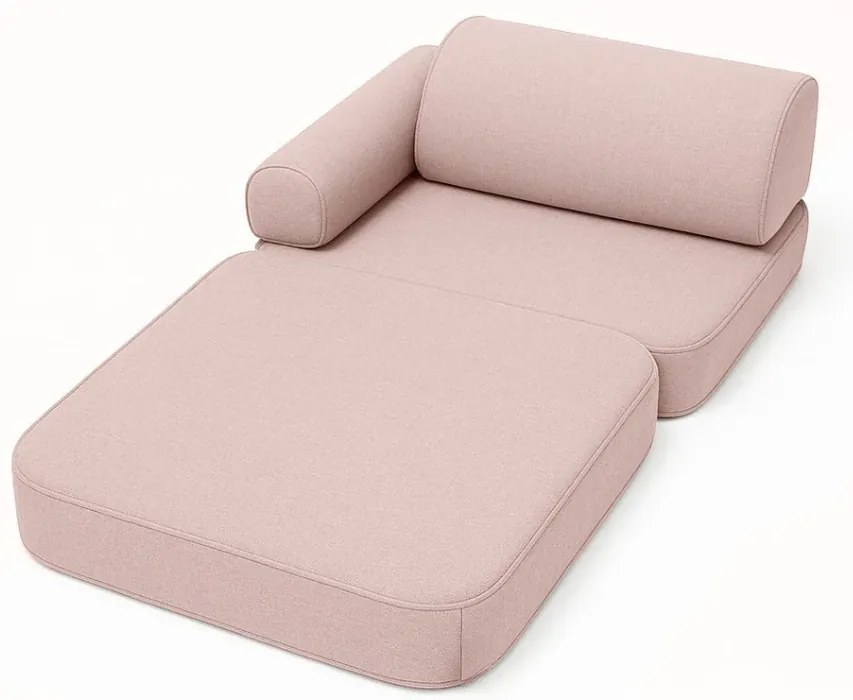 MeowBaby® Outzy detské kreslo/pohovka, rosy-dune-pink