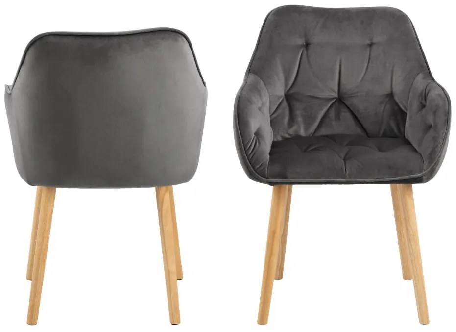 Jedálenské kreslo Brooke tmavosivé