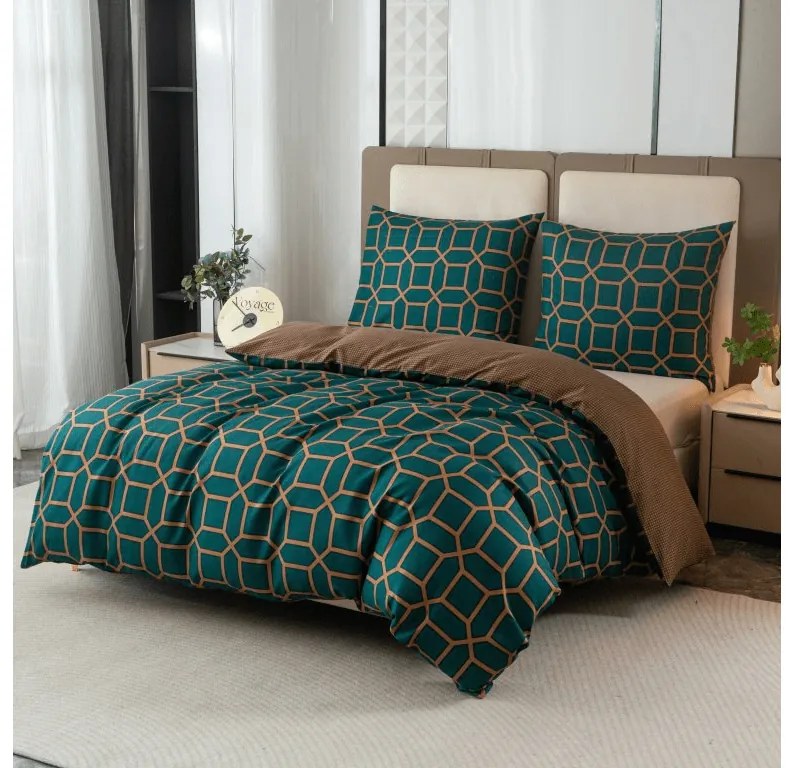Flanelové obliečky z mikrovlákna KERNAL zelené Rozmer obliečky: 2 ks 70 x 90 cm | 200 x 220 cm