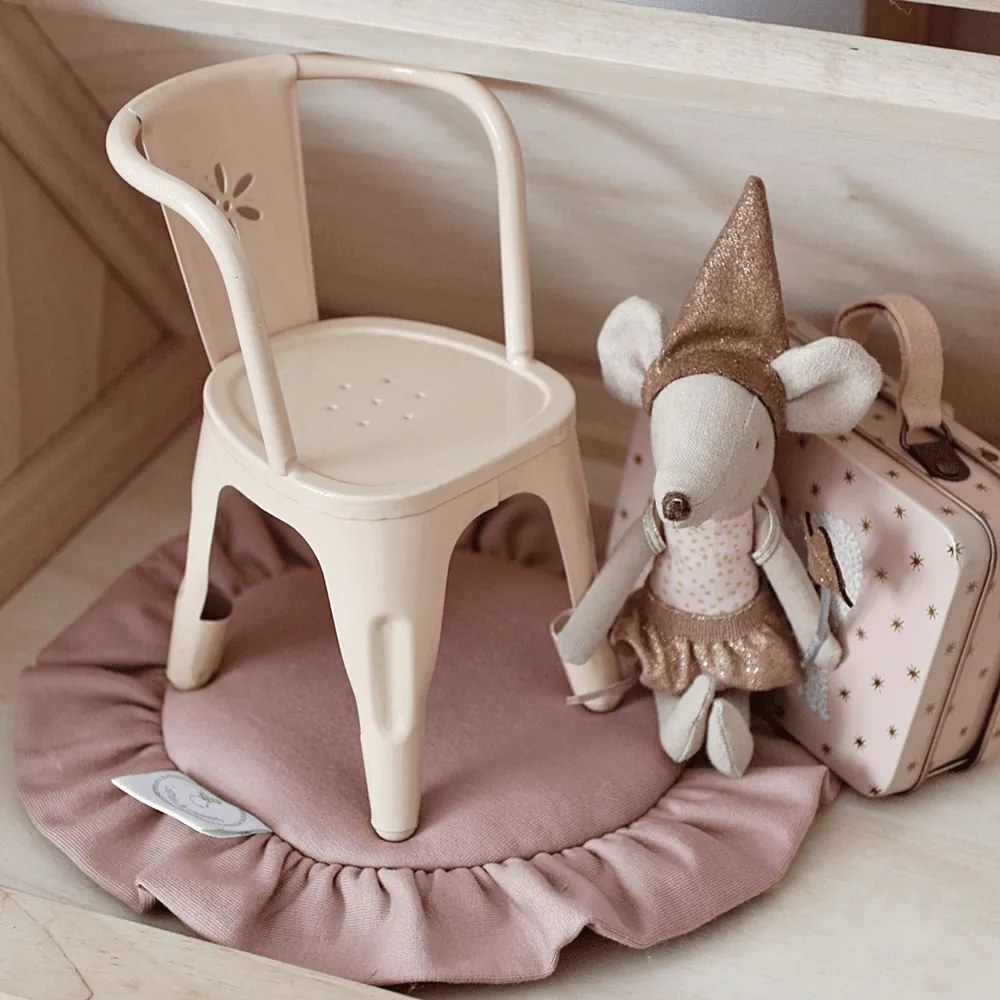 Mini podložka s volánom broskyňová