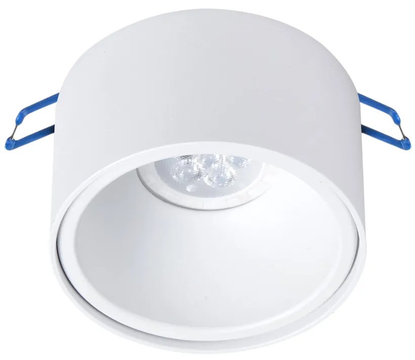 Podhľadové svietidlo Bali Round, 1x biele kovové tienidlo, w