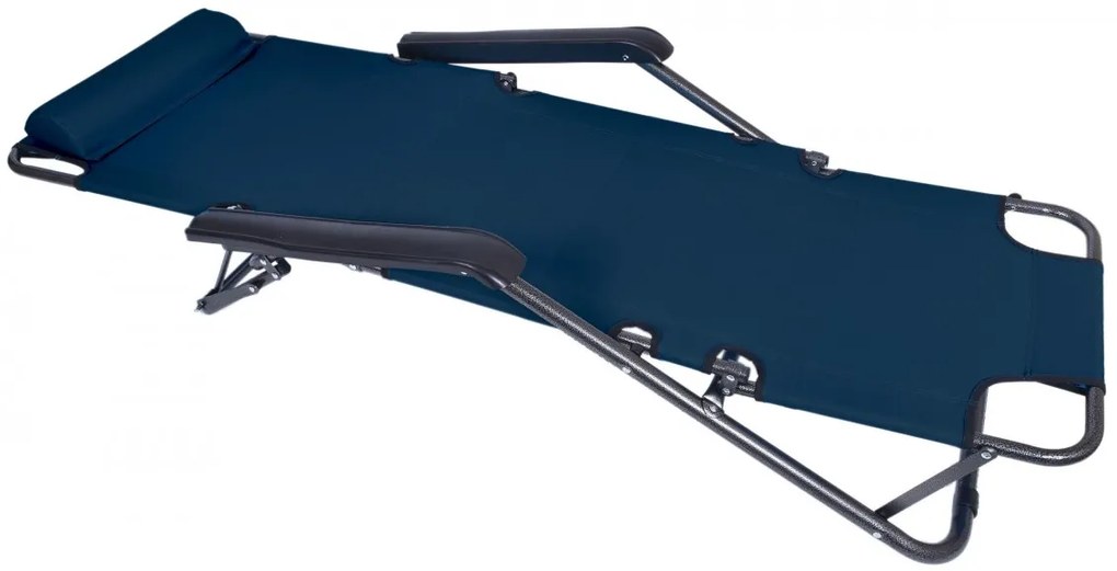 Záhradné lehátko Leon modré