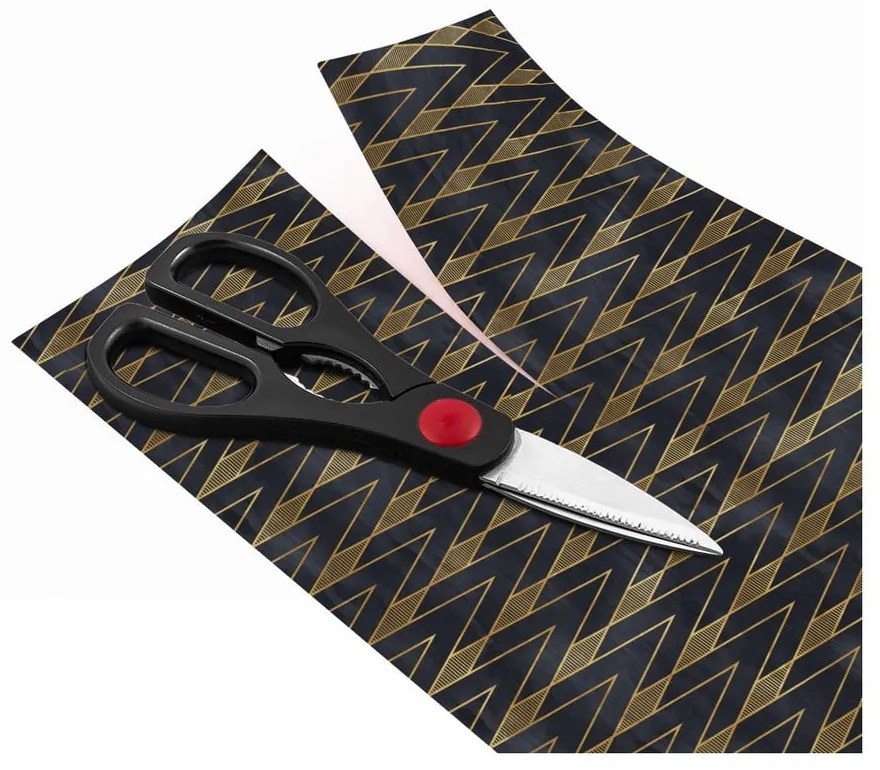 Dekoratívna tapeta na nábytok v čierno-zlatej farbe Ambiance Ragnar