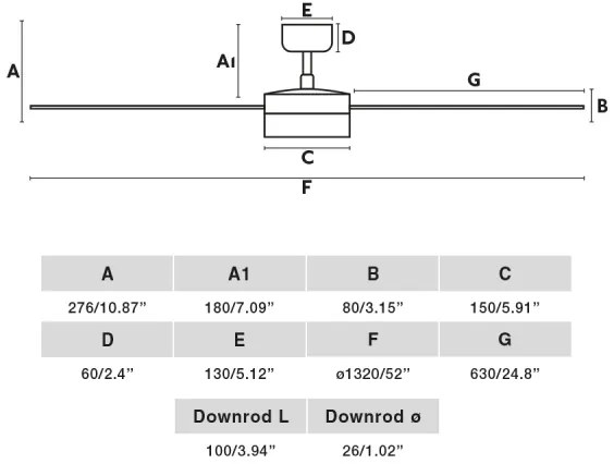 FARO 34355WT-1TW-LED Stm. vent. RUDDER L 18W/230V biela/béžová pr. 132 cm WT + DO