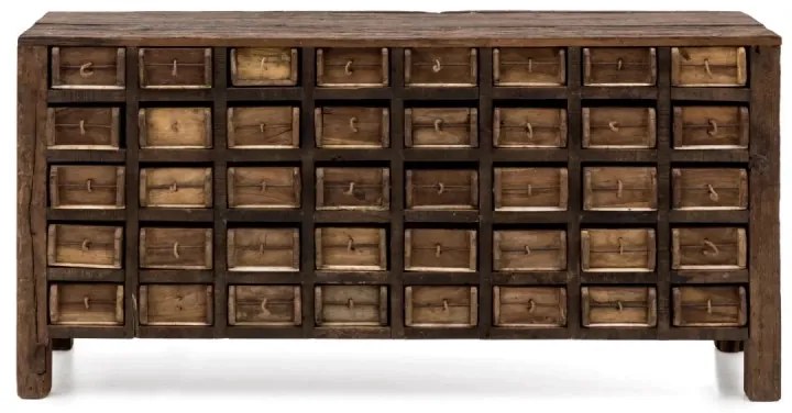 furniture-nabytek.cz - Masívny príborník Madurai z recyklovaného dreva, neupravený, hnedý – 150×40×75 cm