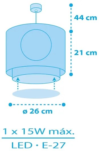Dalber 60652 - Detský luster PIRATE ISLAND 1xE27/15W/230V