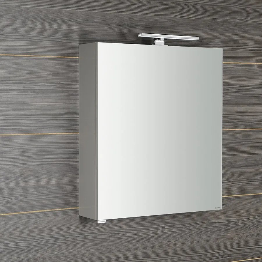Sapho Sapho, RIWA galérka s LED osvetlením, 50x70x17cm, biela lesk, RIW050-0030