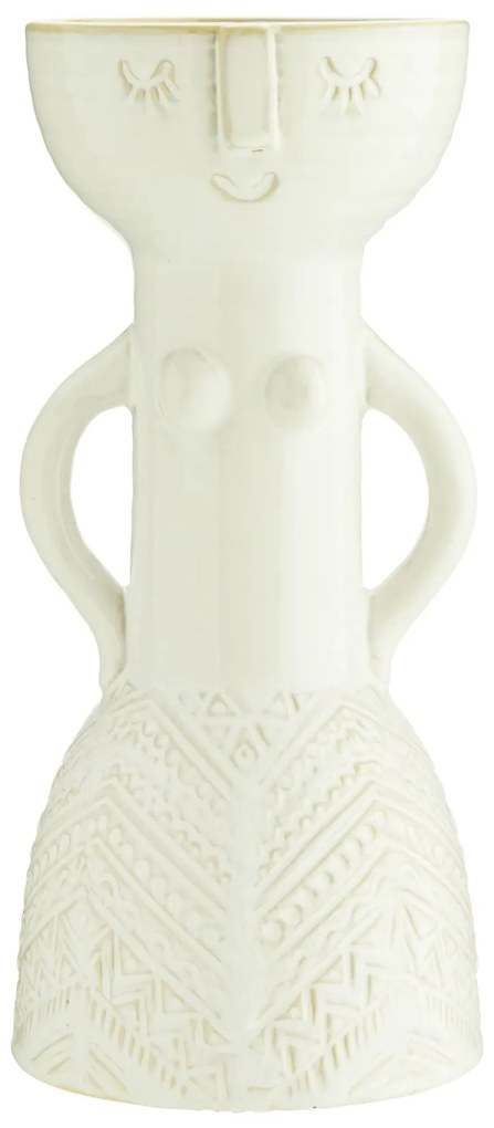 MADAM STOLTZ Kameninová váza Woman White