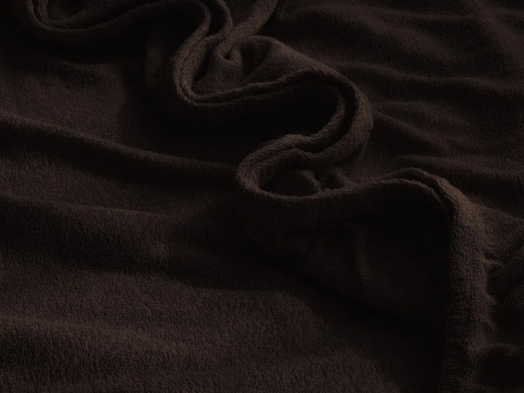 XPOSE® Detská froté plachta Exclusive - tmavo hnedá 80x160 cm
