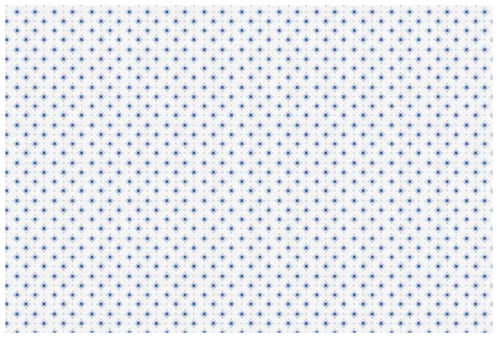 Samolepiaca fototapeta modré kvetinové ornamenty